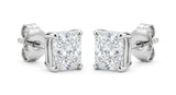 The Solvere Cushion Four-Prong Earrings