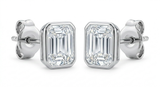 The Solvere Emerald Bezel Earrings