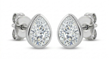 The Solvere Pear Bezel Earrings