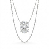 The Solvere Oval Pendant Necklace - Lab-Grown
