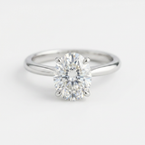 The Solvere Oval Solitaire Ring - Lab-Grown