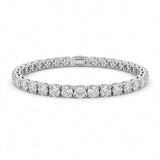 The Solvere Round Tennis Four-Prong Bracelet - Natural