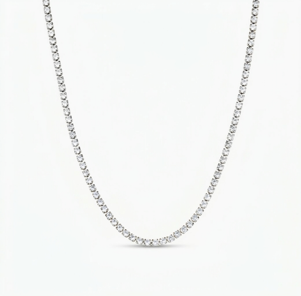 The Solvere Round Tennis Necklace - Lab-Grown