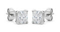 The Solvere Cushion Four-Prong Earrings - Color F