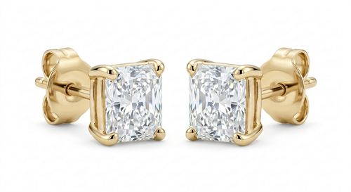 The Solvere Cushion Four-Prong Earrings
