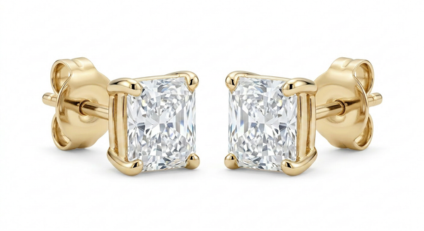 The Solvere Cushion Four-Prong Earrings