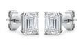 The Solvere Emerald Four-Prong Earrings - Color F