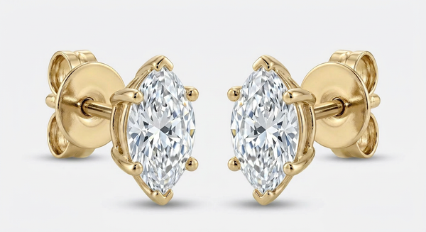 The Solvere Marquise Four-Prong Earrings