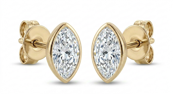 The Solvere Marquise Bezel Earrings