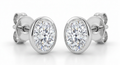The Solvere Oval Bezel Earrings - Color F