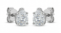 The Solvere Pear Four-Prong Earrings - Color F