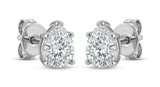 The Solvere Pear Four-Prong Earrings