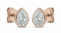 The Solvere Pear Bezel Earrings