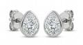 The Solvere Pear Bezel Earrings - Color F