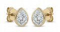 The Solvere Pear Bezel Earrings