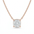 The Solvere Cushion Pendant Necklace - Natural