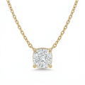 The Solvere Cushion Pendant Necklace - Natural