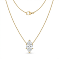 The Solvere Marquise Pendant Necklace - Natural