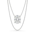 The Solvere Oval Pendant Necklace - Color F - Lab-Grown