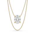 The Solvere Oval Pendant Necklace - Lab-Grown