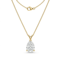 The Solvere Pear Pendant Necklace - Natural