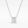The Solvere Radiant Pendant Necklace - Color F - Lab-Grown