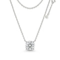 The Solvere Round Pendant Necklace - Color F - Lab-Grown