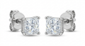 The Solvere Princess Four-Prong Earrings - Color F