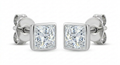The Solvere Princess Bezel Earrings - Color F