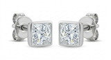 The Solvere Princess Bezel Earrings