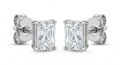 The Solvere Radiant Four-Prong Earrings - Color F
