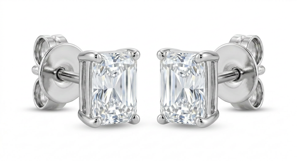 The Solvere Radiant Four-Prong Earrings - Color F