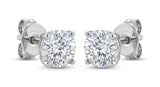 The Solvere Round Four-Prong Earrings