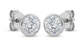 The Solvere Round Bezel Earrings - Color F