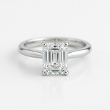 The Solvere Emerald Solitaire Ring - Natural