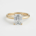 The Solvere Emerald Solitaire Ring - Natural