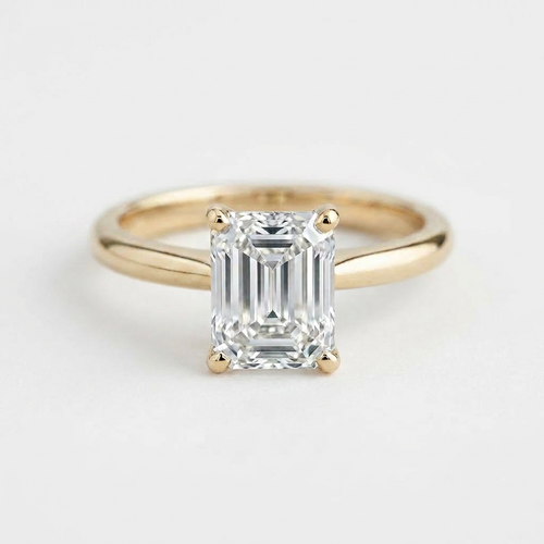 The Solvere Emerald Solitaire Ring - Lab-Grown