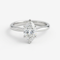 The Solvere Marquise Solitaire Ring - Color F - Lab-Grown