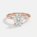 The Solvere Oval Solitaire Ring - Natural