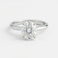 The Solvere Oval Solitaire Ring - Color F - Lab-Grown