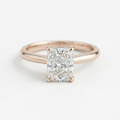 The Solvere Radiant Solitaire Ring - Natural