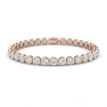 The Solvere Round Tennis Bezel Bracelet - Lab-Grown