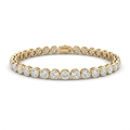 The Solvere Round Tennis Bezel Bracelet - Lab-Grown